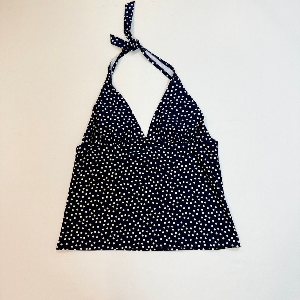 OLD NAVY Navy Blue Polka Dot Halter‎ Tankini Swim Set XL